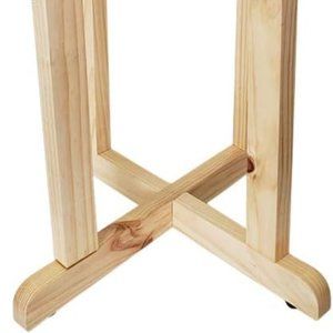 Natural Painted 27" Wood Floor Stand for Water Crock or Plant and Water Bottle